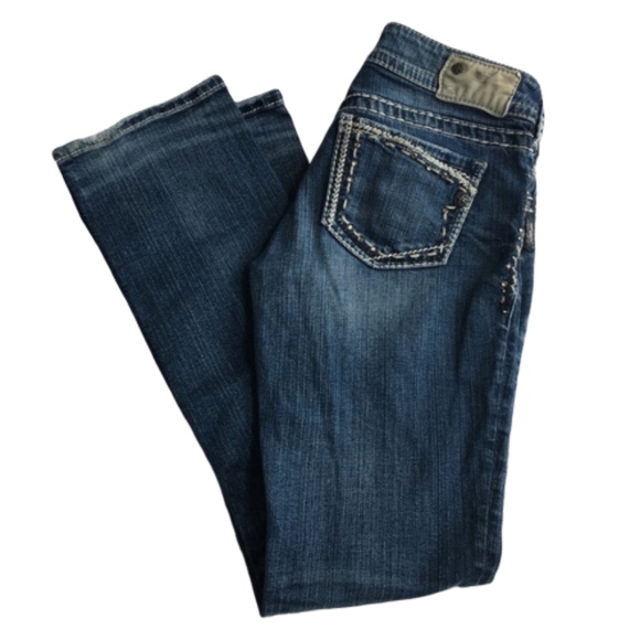 Silver Jeans Denim - Silver Suki 17” Jeweled Jeans Size 27